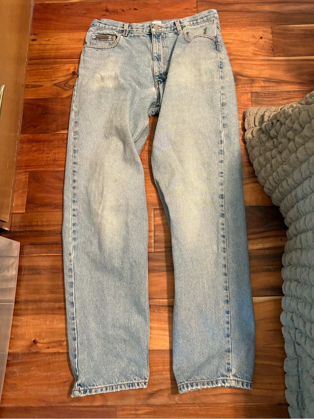 Vintage Calvin Klein Jeans CK Light Wash Straight Leg Denim Size 32/34 (0413)